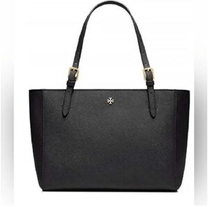 Tory Burch Black Leather Tote Bag